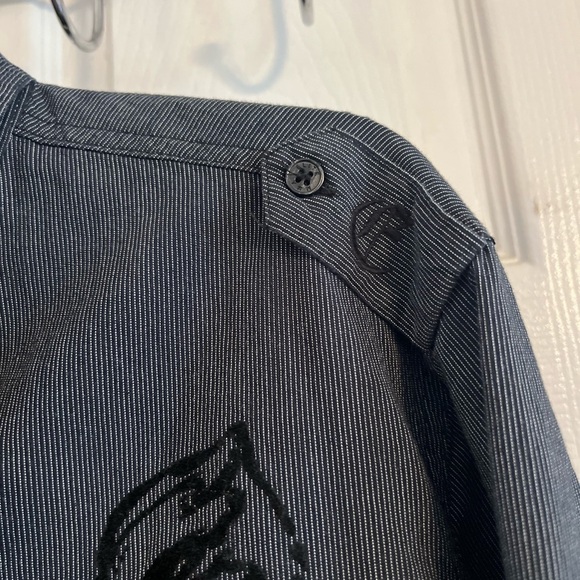 Size XL, Y2K embroidered MMA Elite button down shirt 100% cotton/algodon - Picture 3 of 7